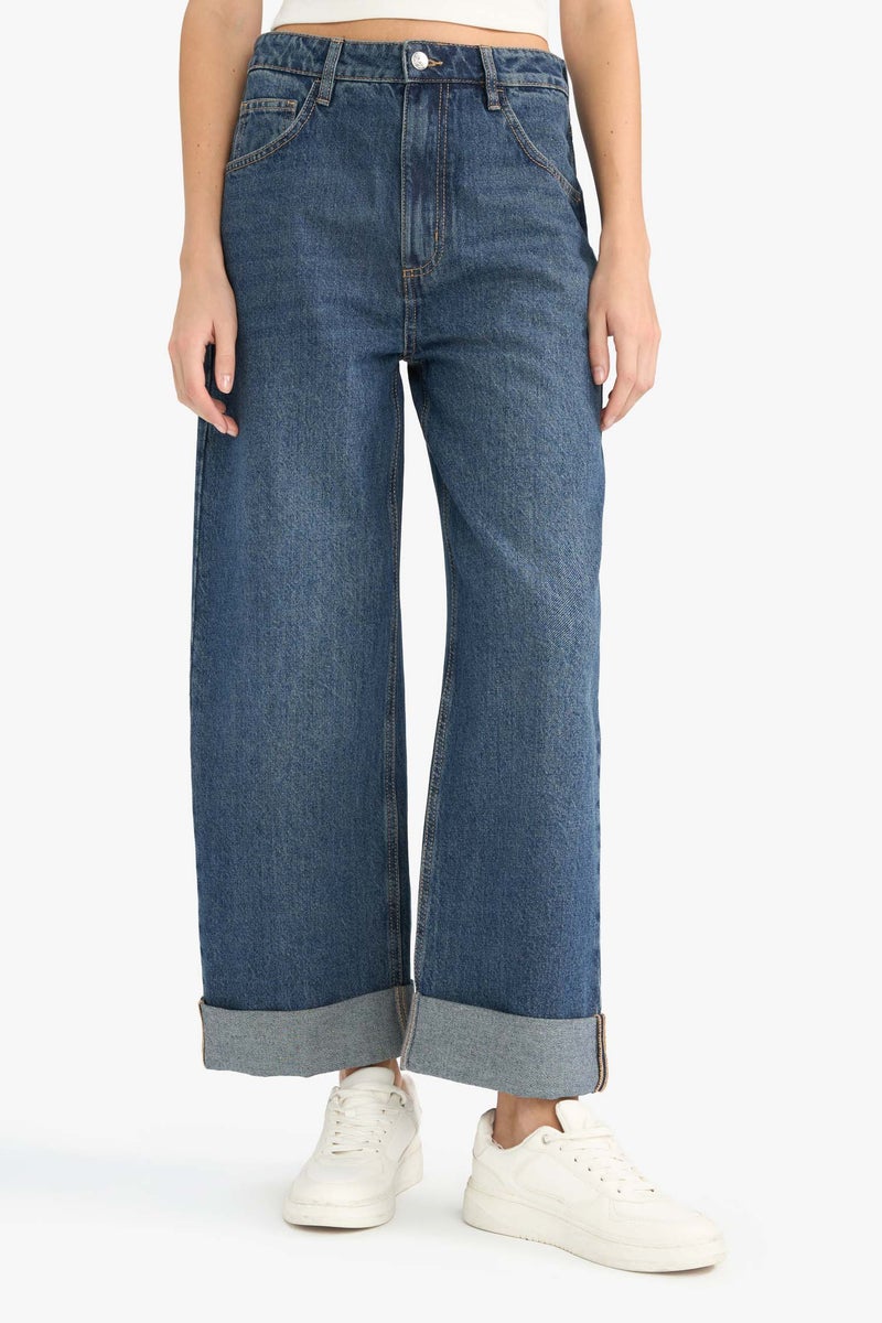 ديفاكتو بنطلون جينز باجي فيت برجل عادية وخصر عالي - Image 5